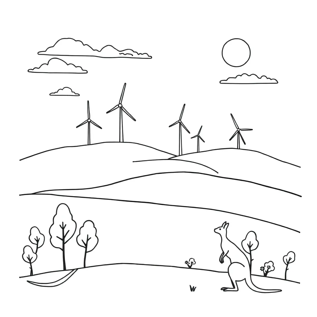 Wind turbines generating renewable energy