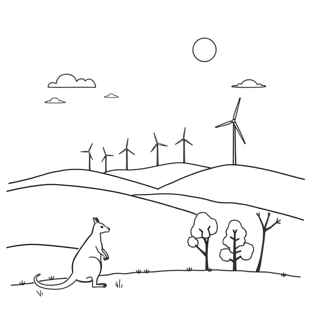 Wind turbine design illustration