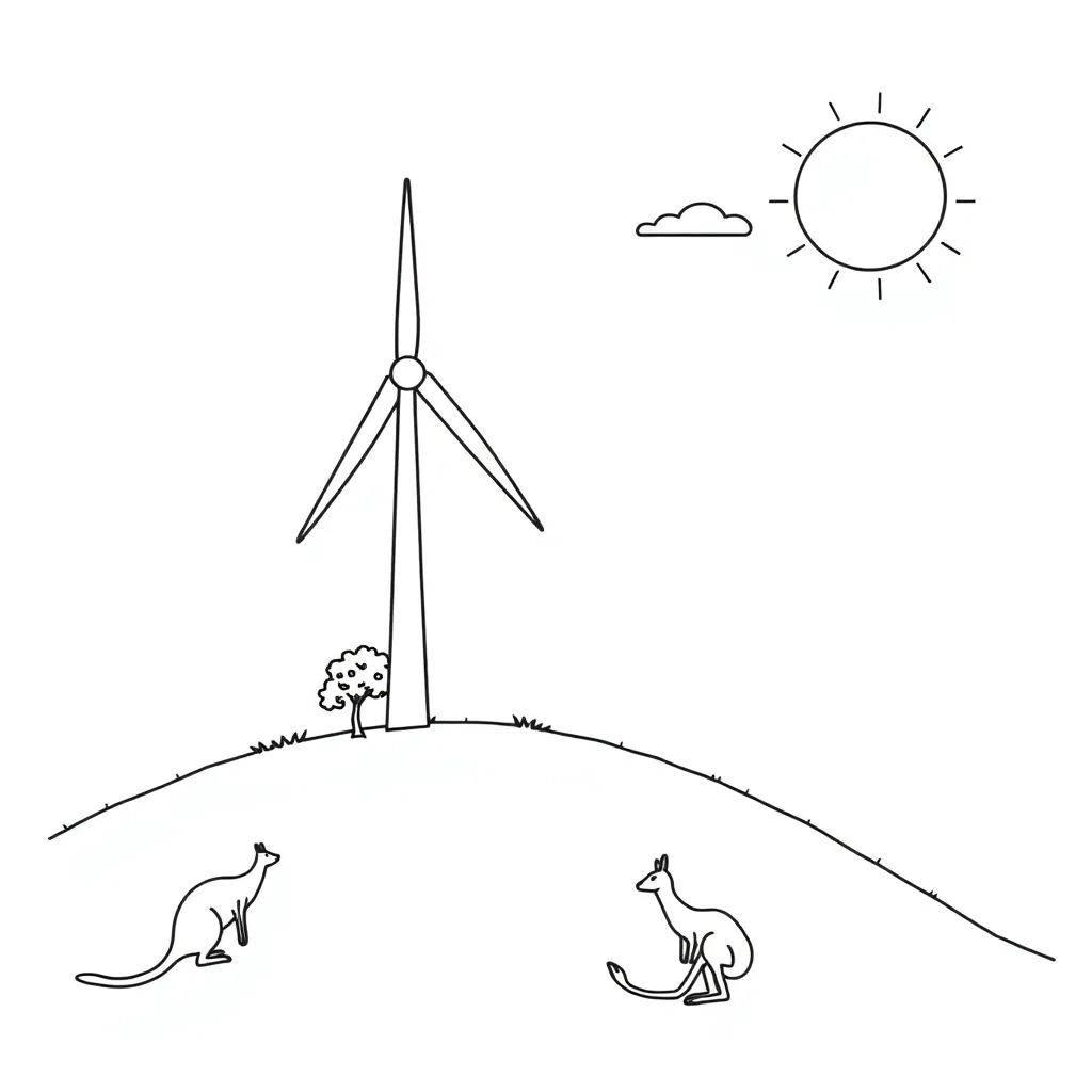 Wind turbine illustration