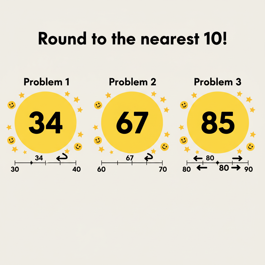 Practice Rounding to 10s
