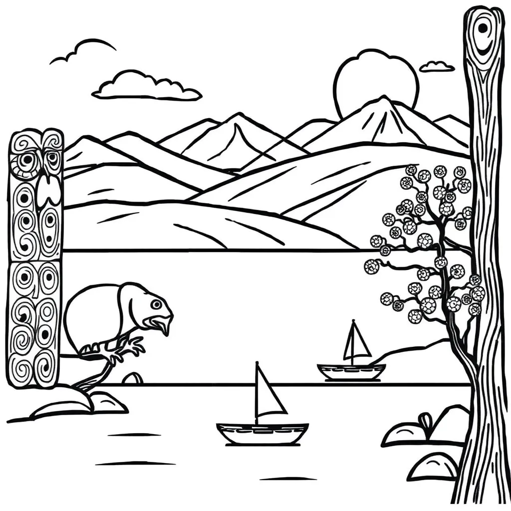 Travel themed illustration with luggage and maps