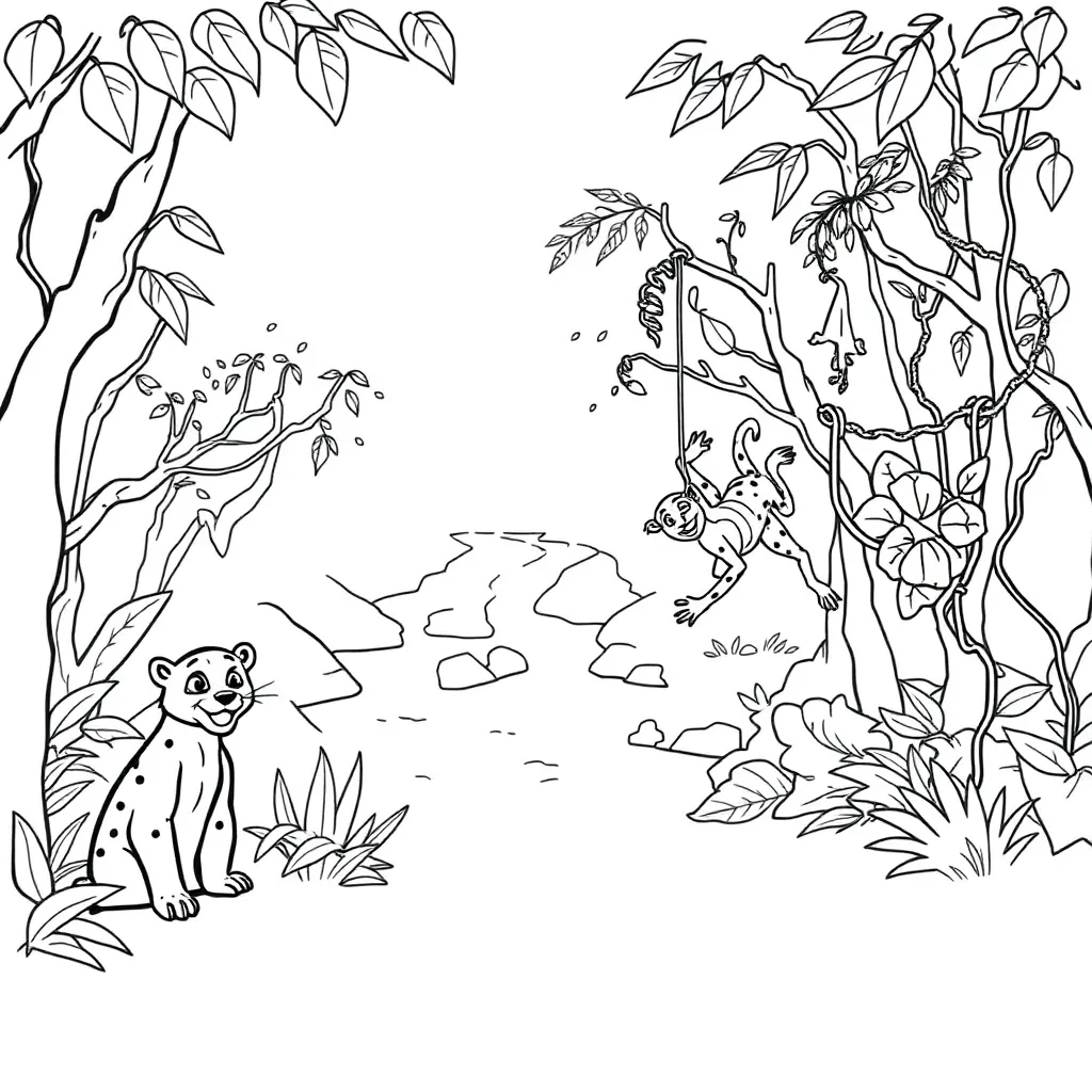 Jungle animals illustration