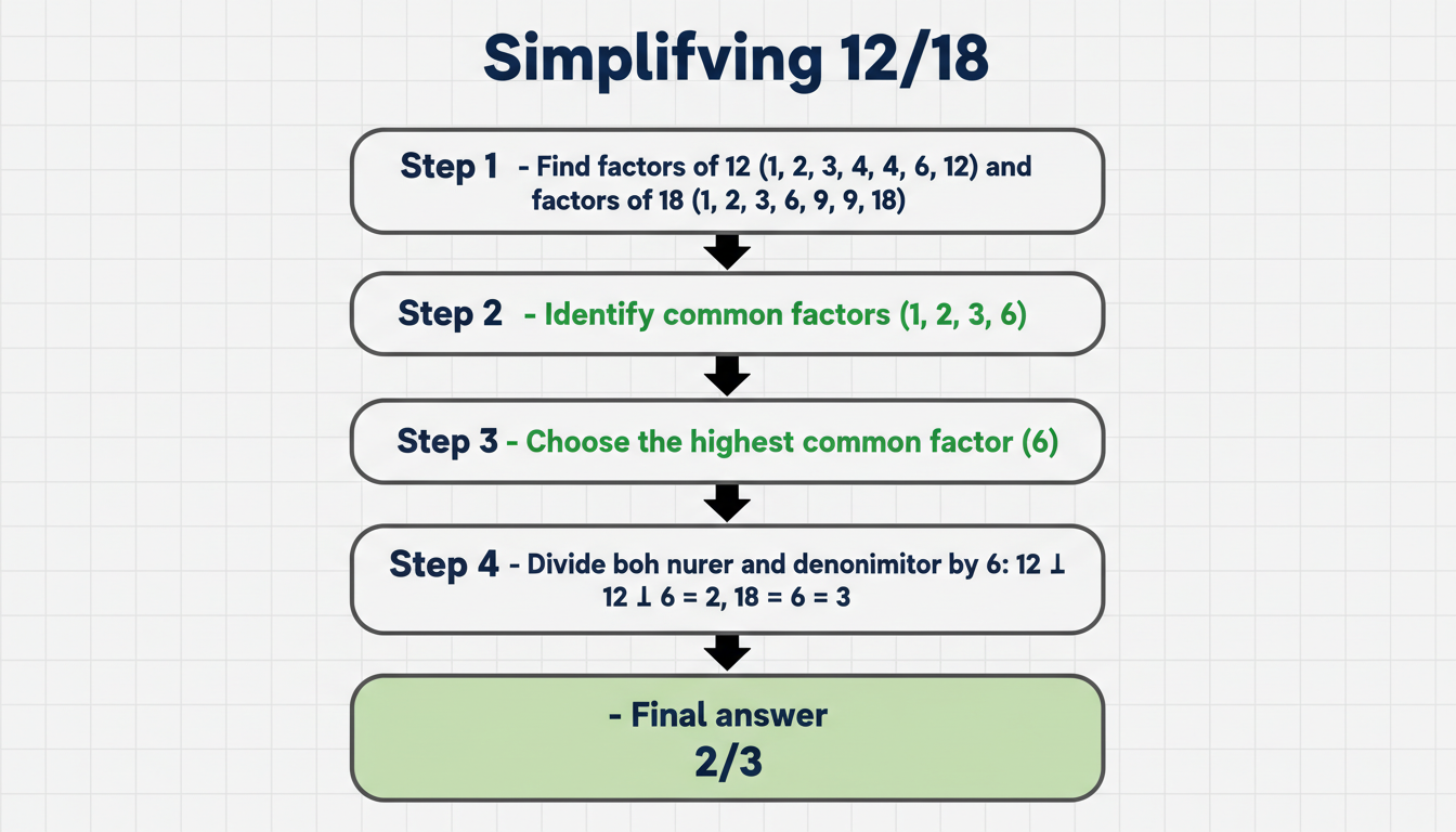 Step-by-Step: Simplifying 12/18