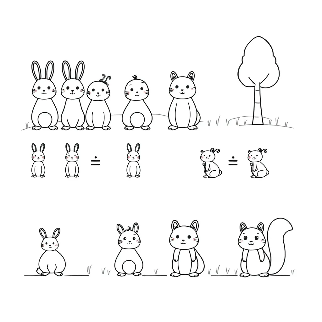Addition matching cards illustration