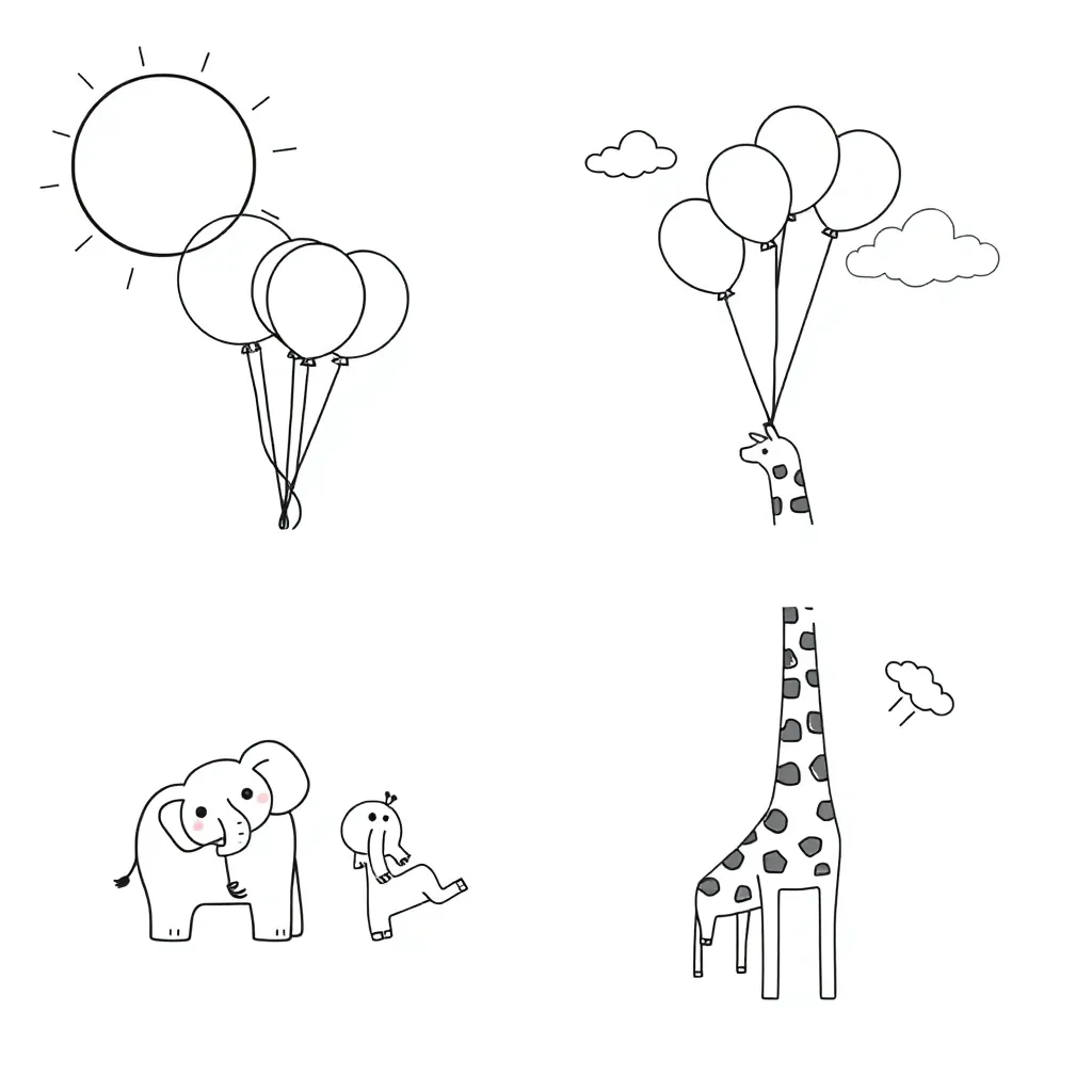 Addition matching cards illustration