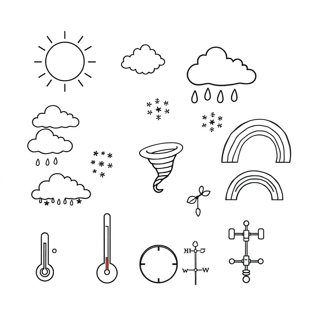 Weather and atmosphere illustration