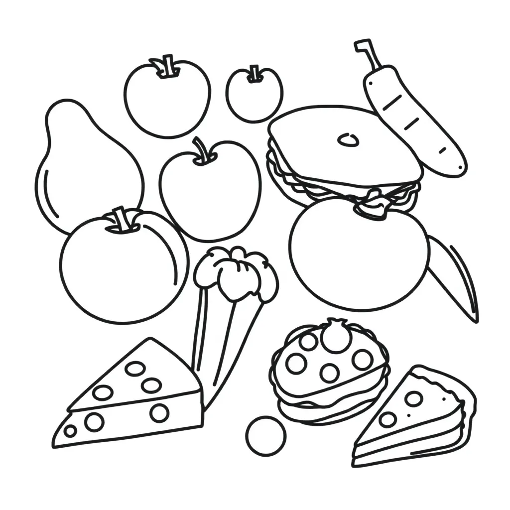 Spanish meals and food illustration