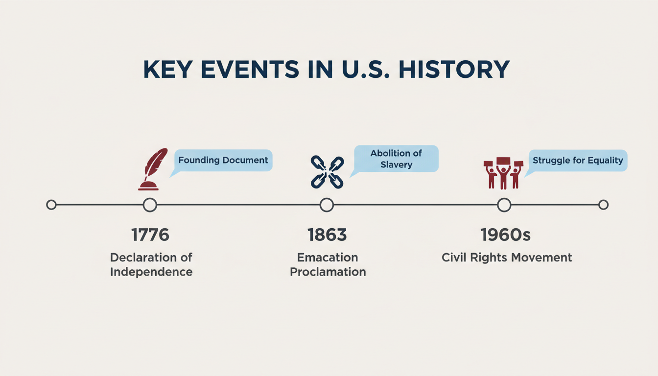 Key Events in U.S. History Timeline