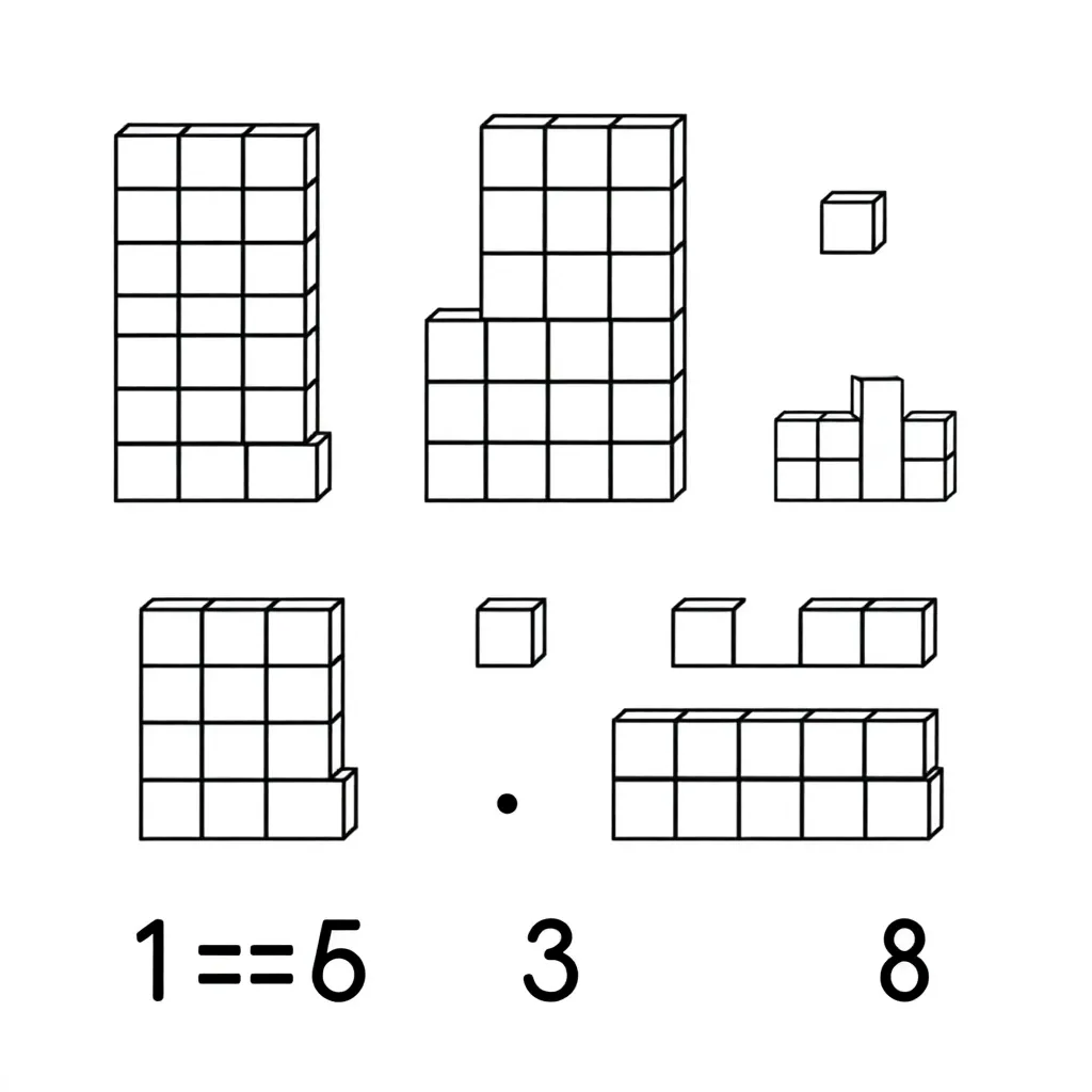 Base ten blocks illustration
