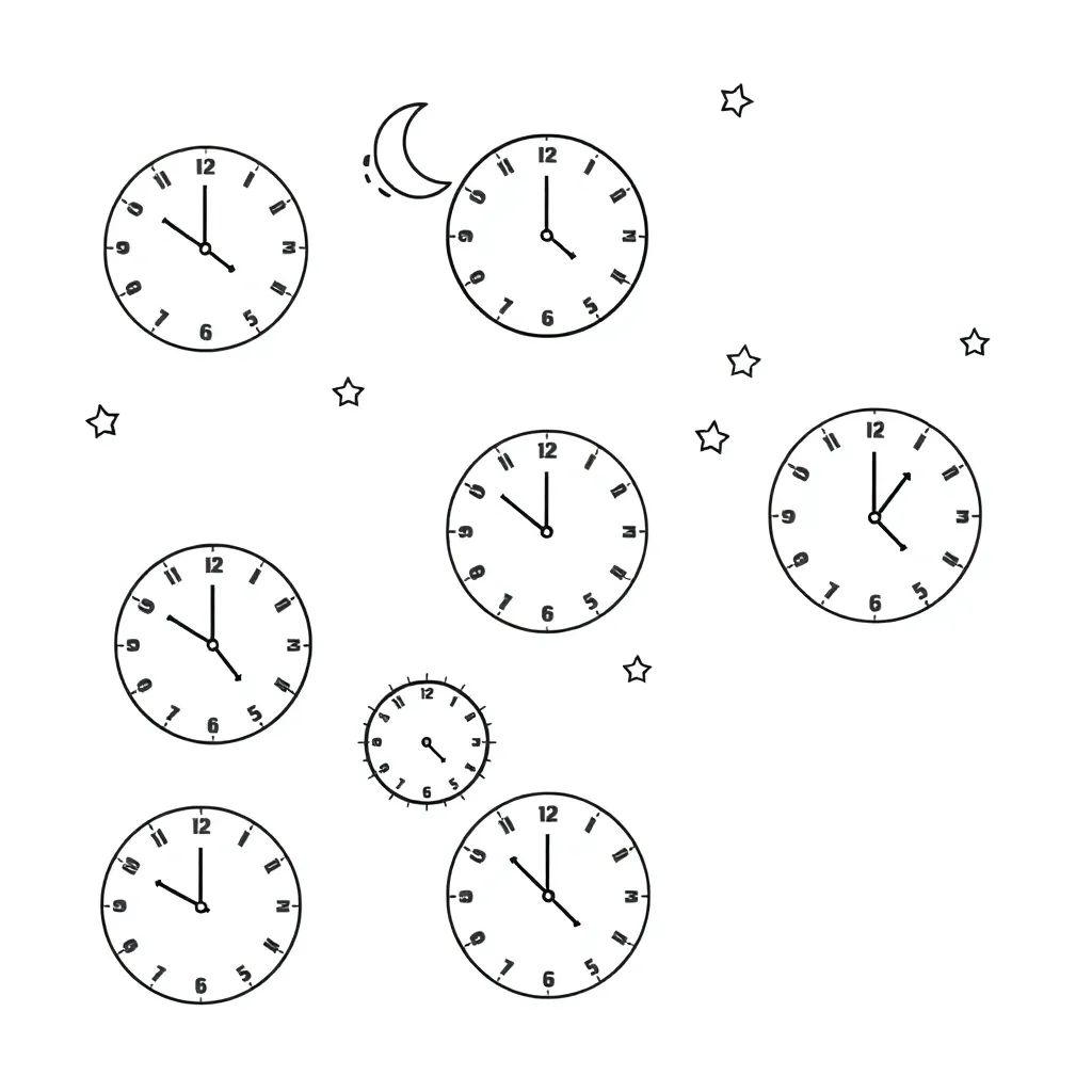 Clock showing time