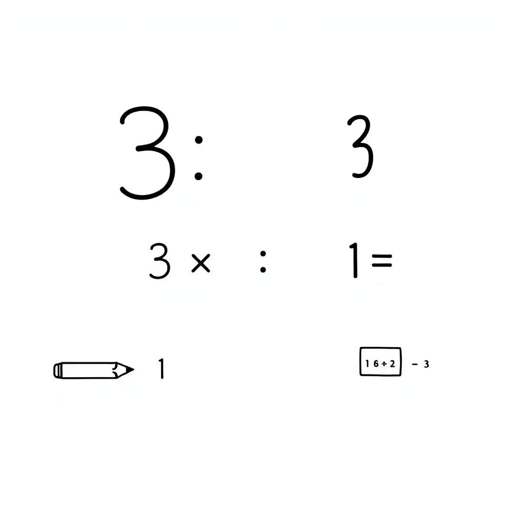 Student solving multiplication problems