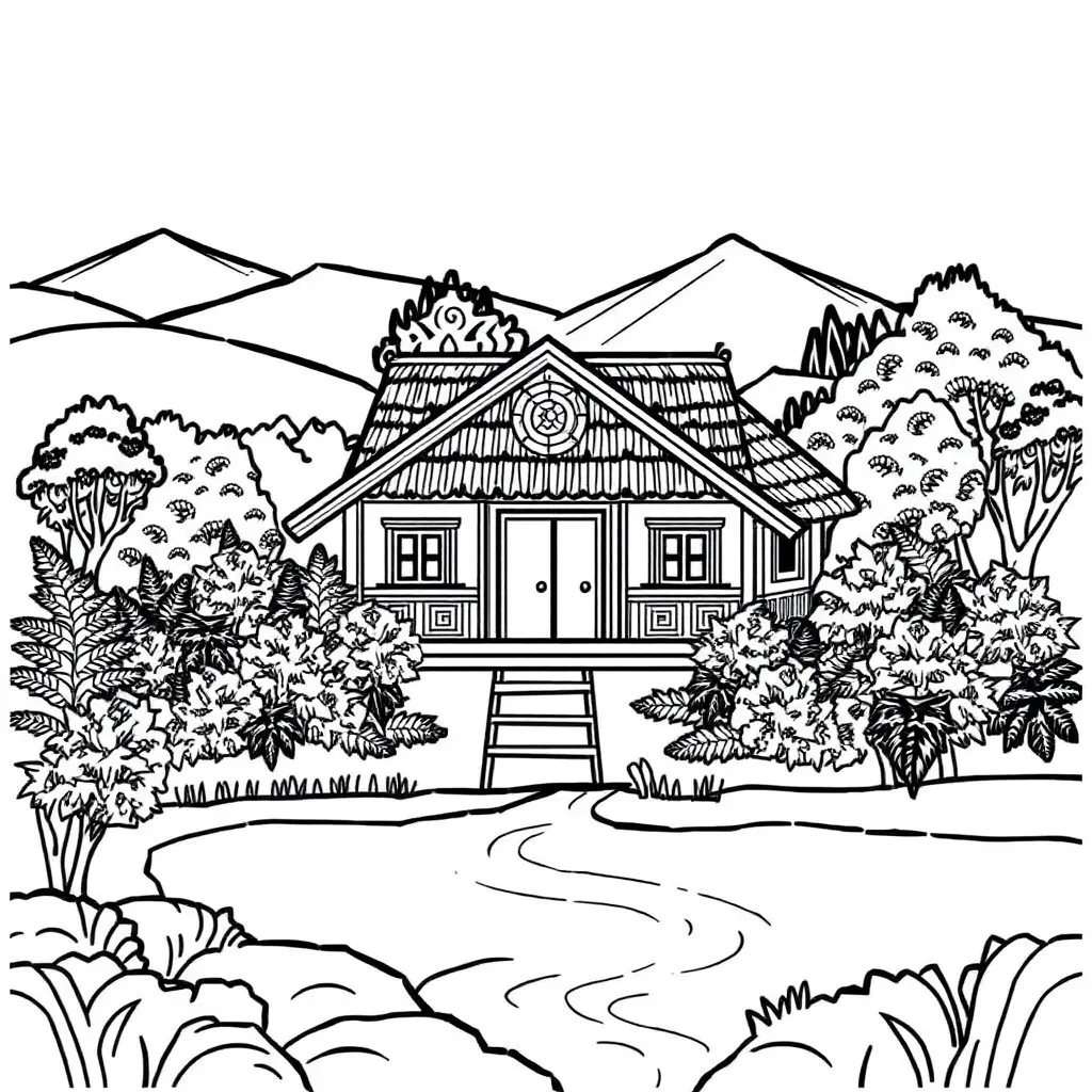 Parihaka village illustration