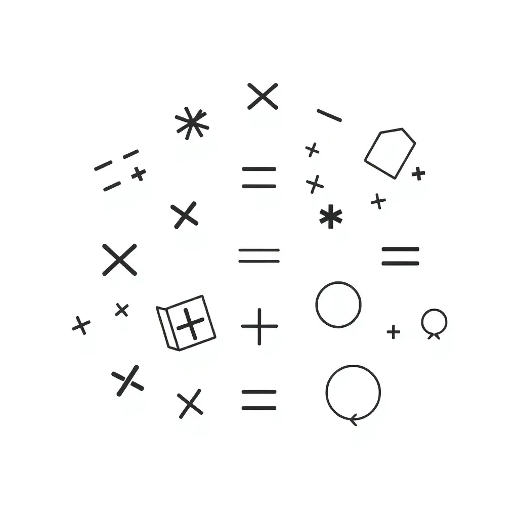 Mathematical exponents and powers illustration
