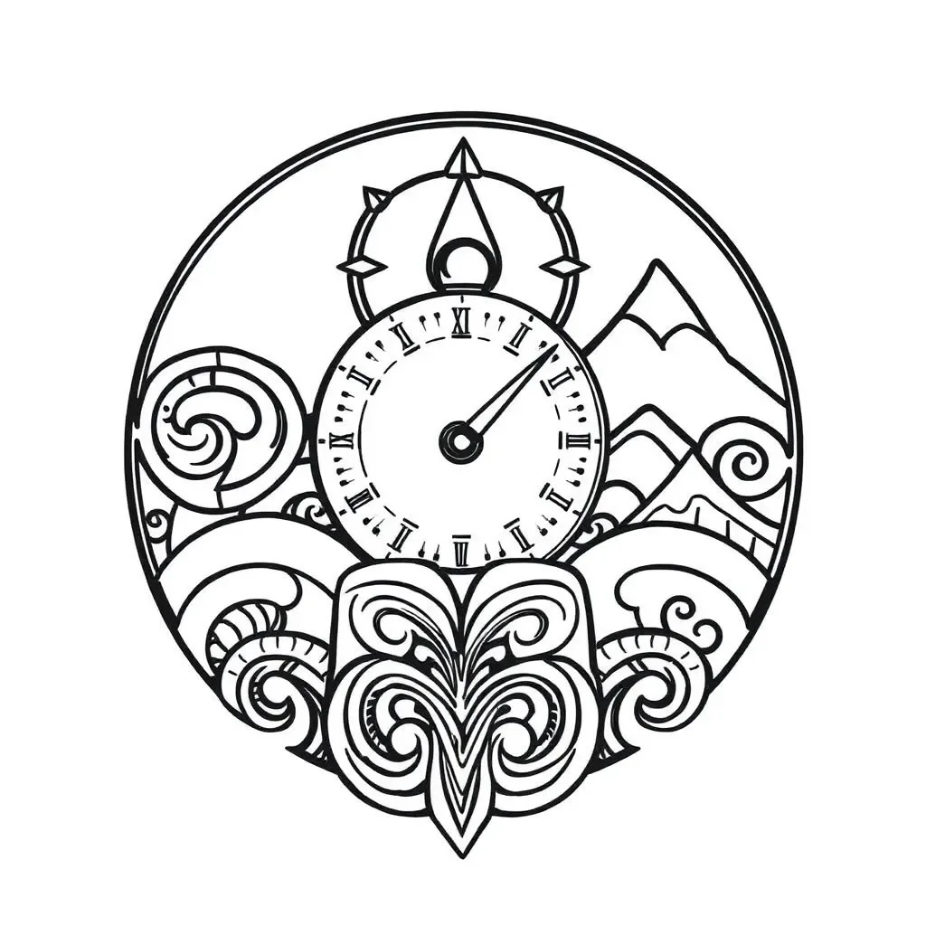 Stopwatch and clock illustration