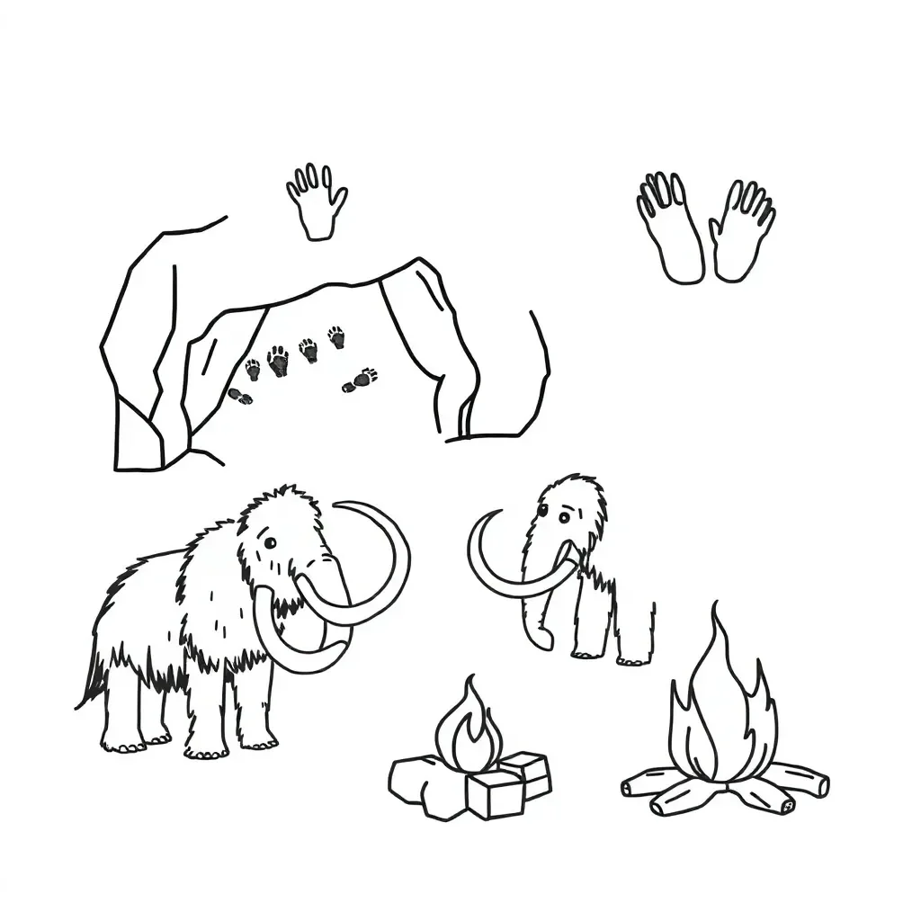Stone Age tools and cave paintings