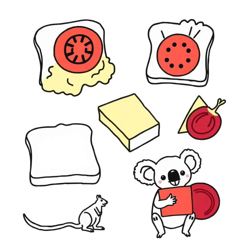 Disgusting sandwich illustration