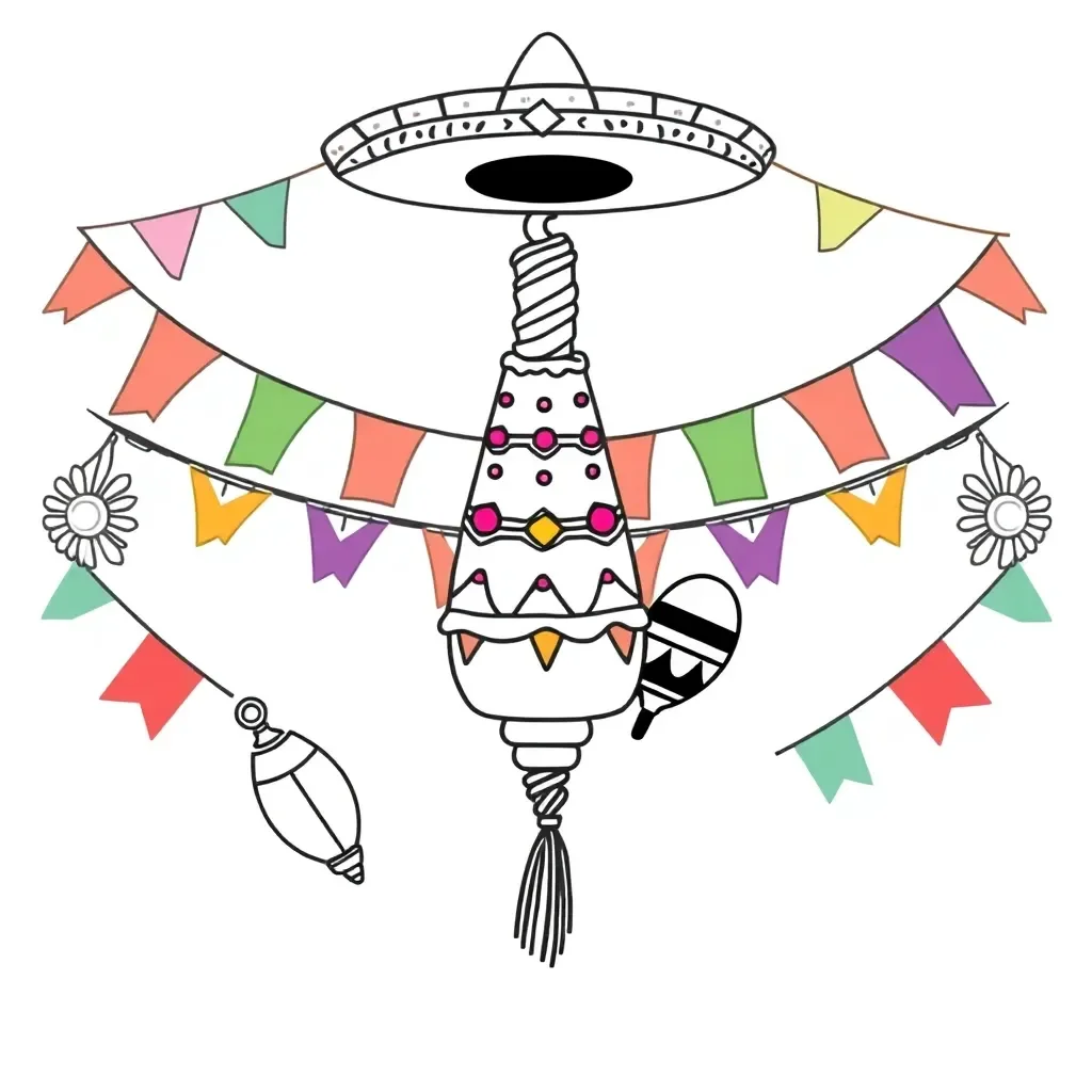 Spanish flags and cultural symbols