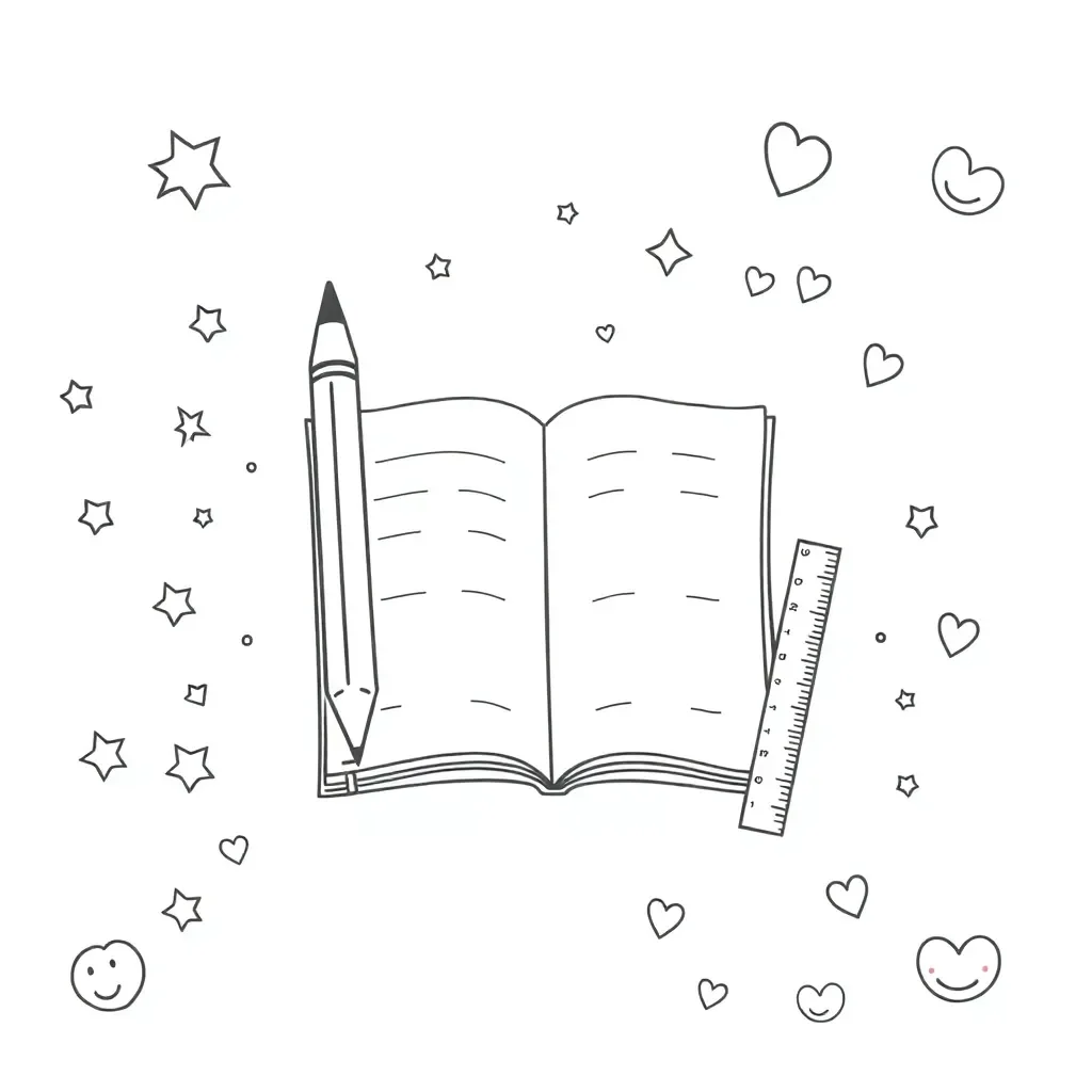 Child writing with pencil