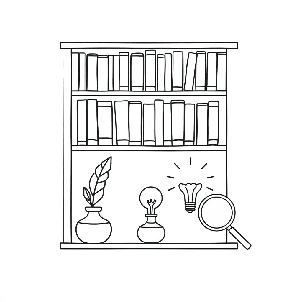 Books and reading illustration
