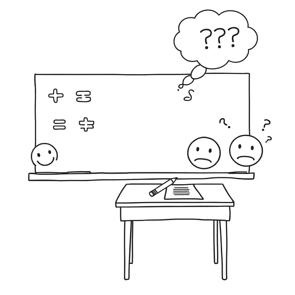 Students solving math problems