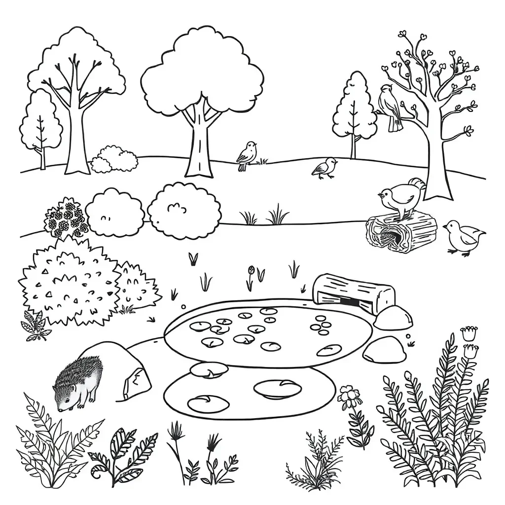 Children exploring woodland habitats
