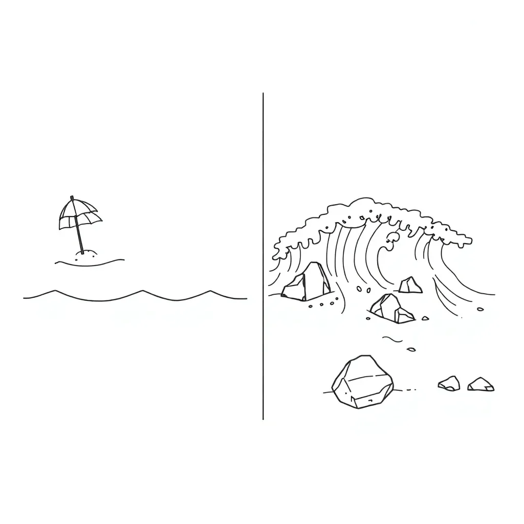 Ocean waves illustration