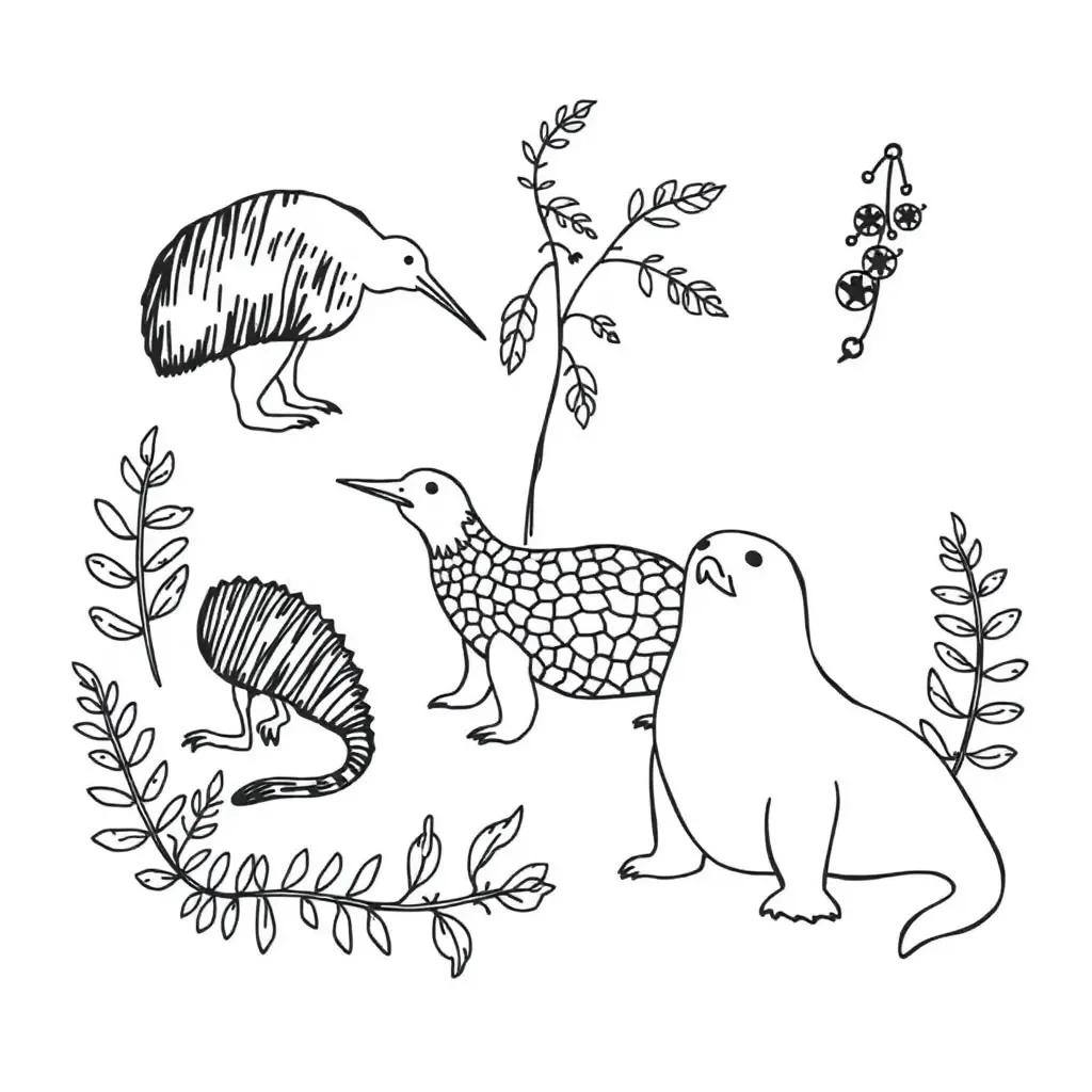 Spanish animals illustration