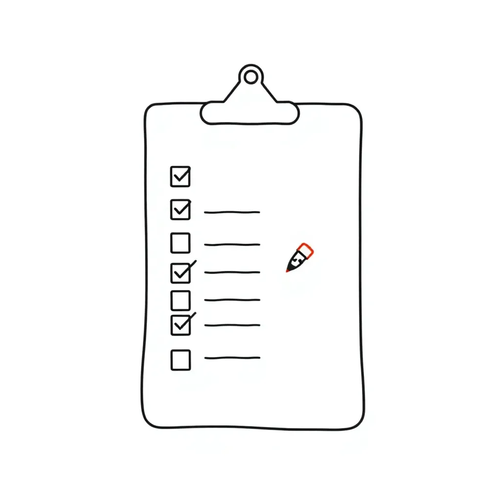Document with organisational features like headings and bullet points