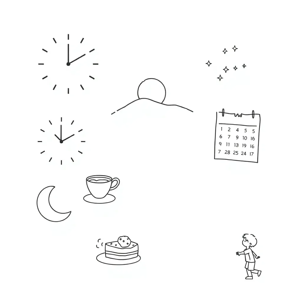 Clock and calendar illustration