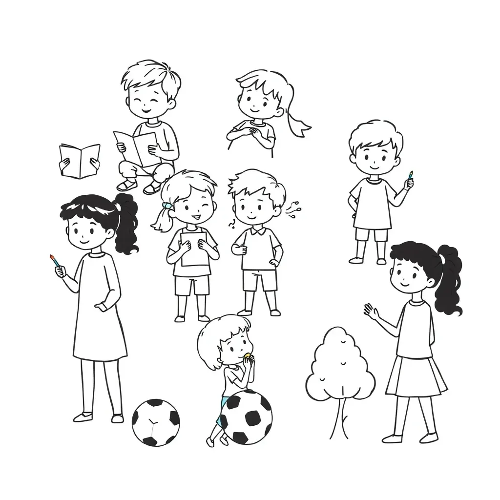 Character reading a book