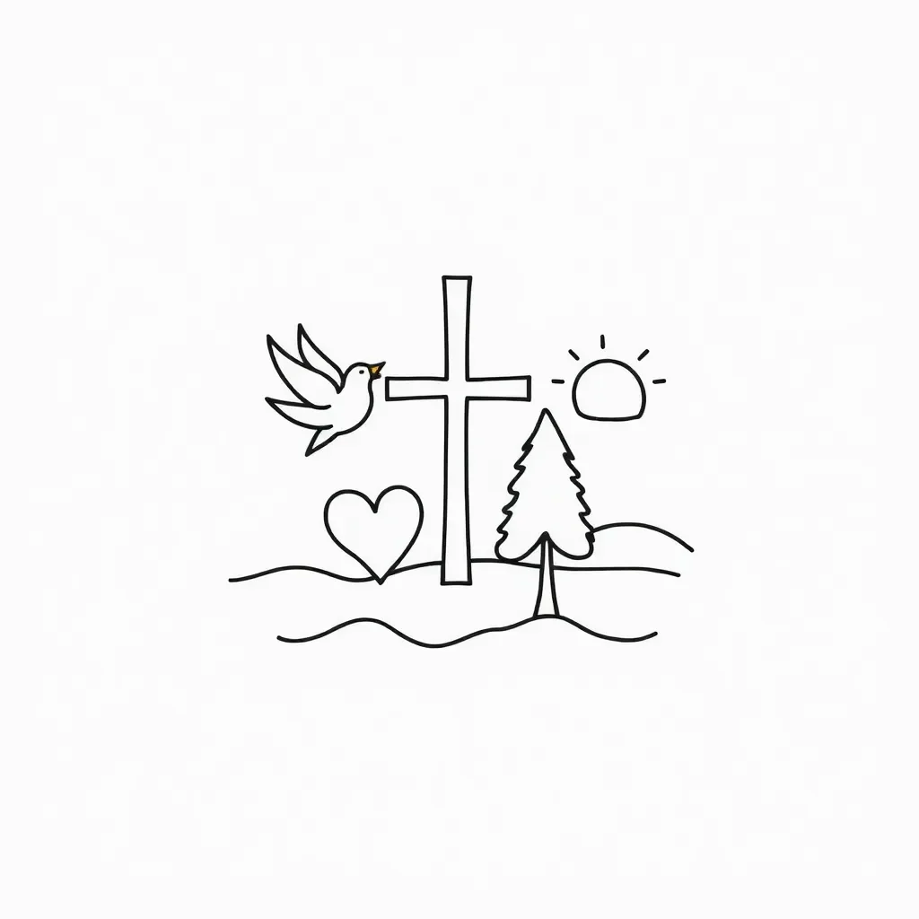 Open Bible with quill pen