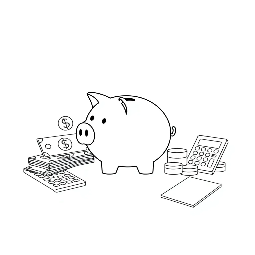 Budget worksheet illustration