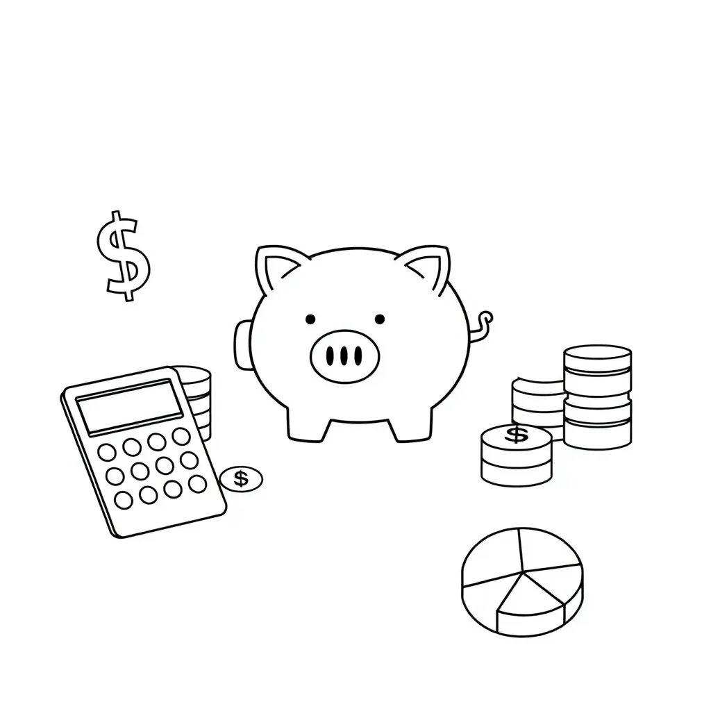 Budget and money illustration