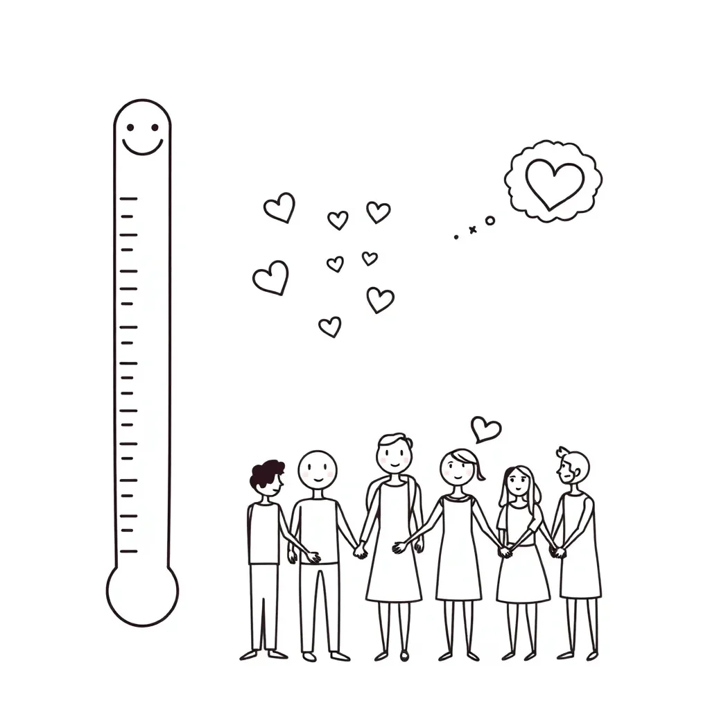 Happy and sad face emotions illustration