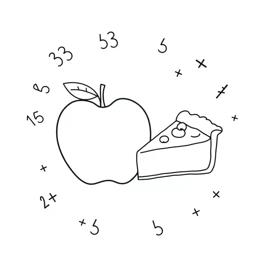 Math symbols and numbers illustration