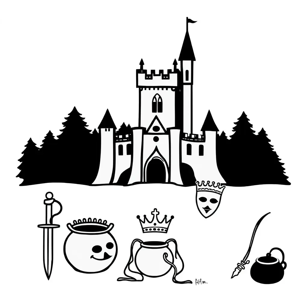 Macbeth and Lady Macbeth illustration