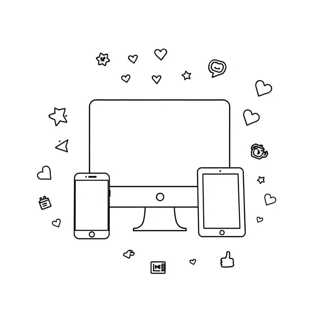 Spanish smartphone apps illustration