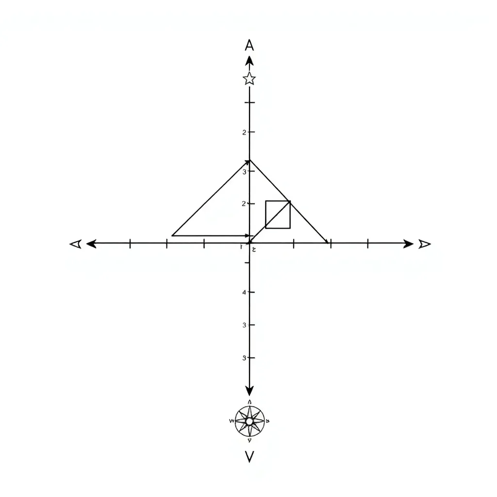 Coordinate plane with distance formula illustration