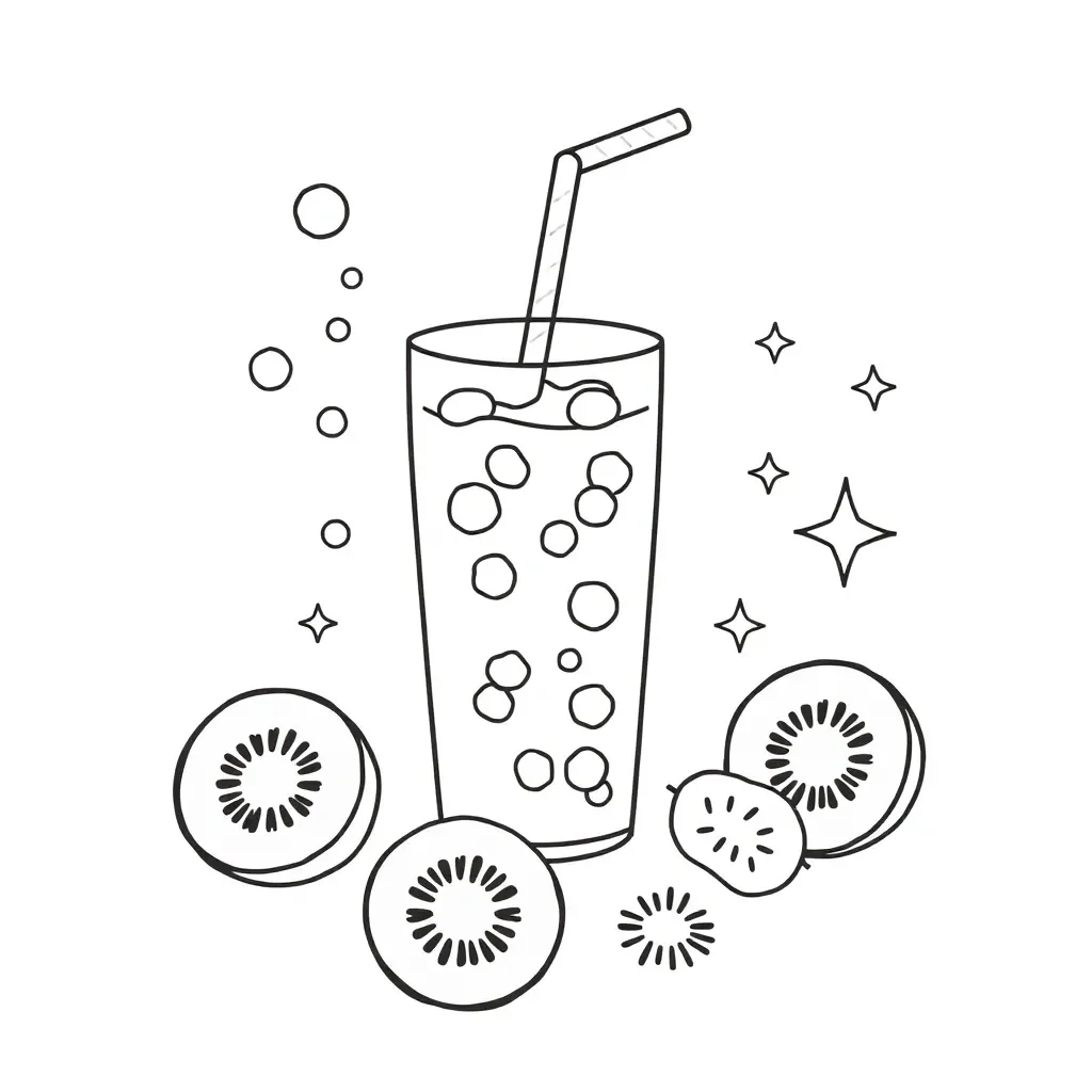 Baking soda and vinegar experiment illustration
