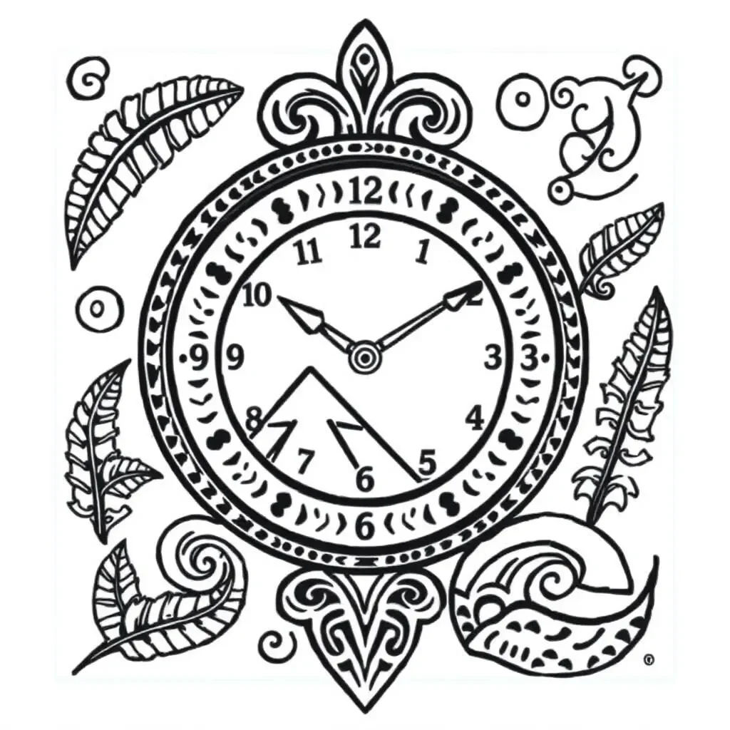 Clock showing time