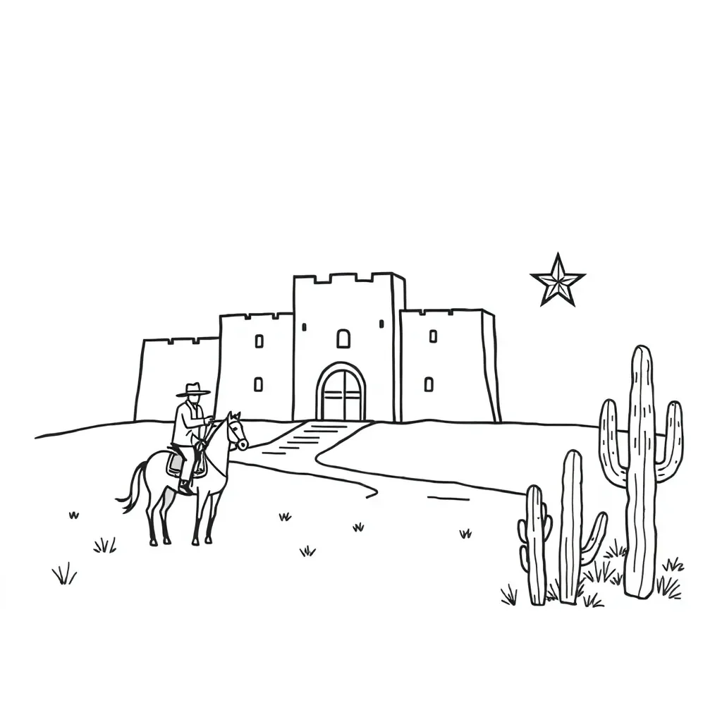Texas Revolution battle scene
