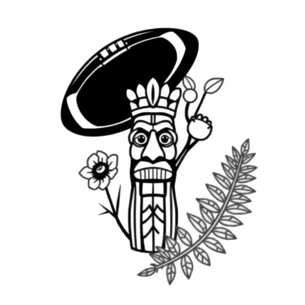 Samoan sports heroes illustration