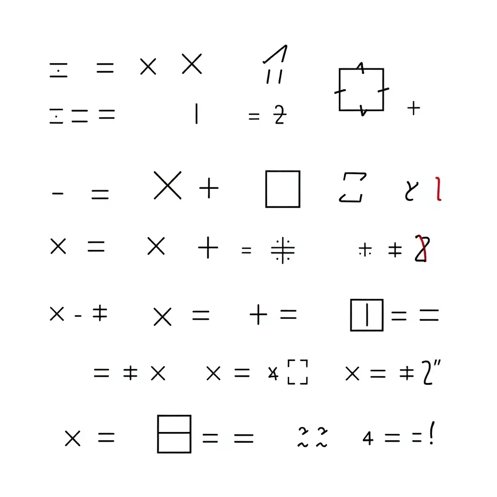 Mathematical exponential expressions illustration