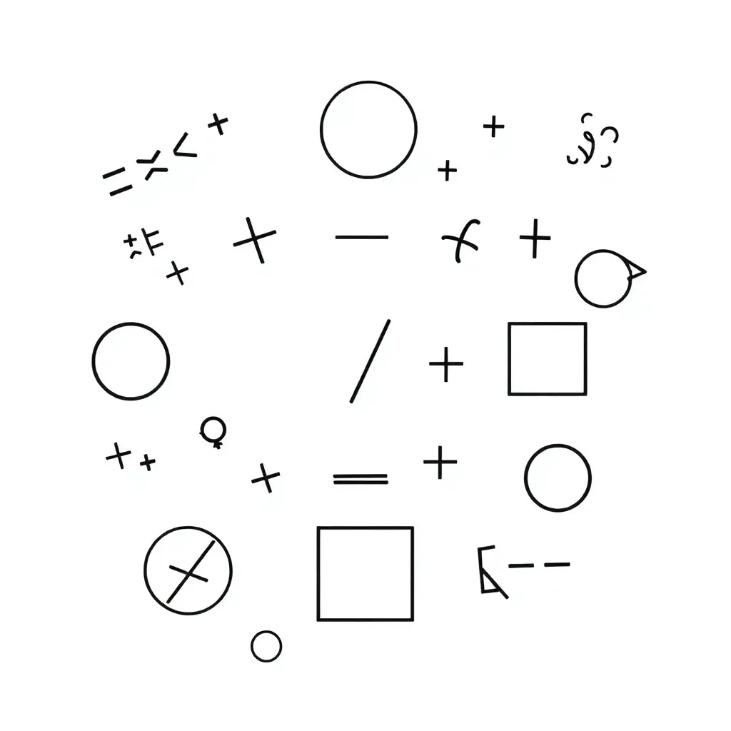 Mathematical exponent symbols and equations
