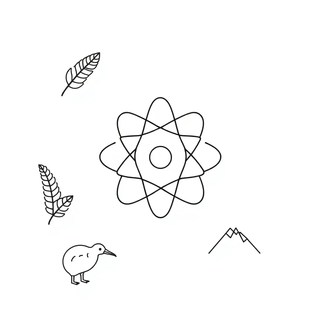 Atomic theory scientists illustration