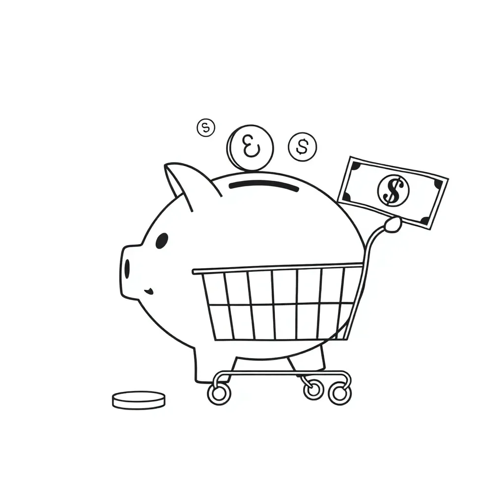 Budget and calculator illustration