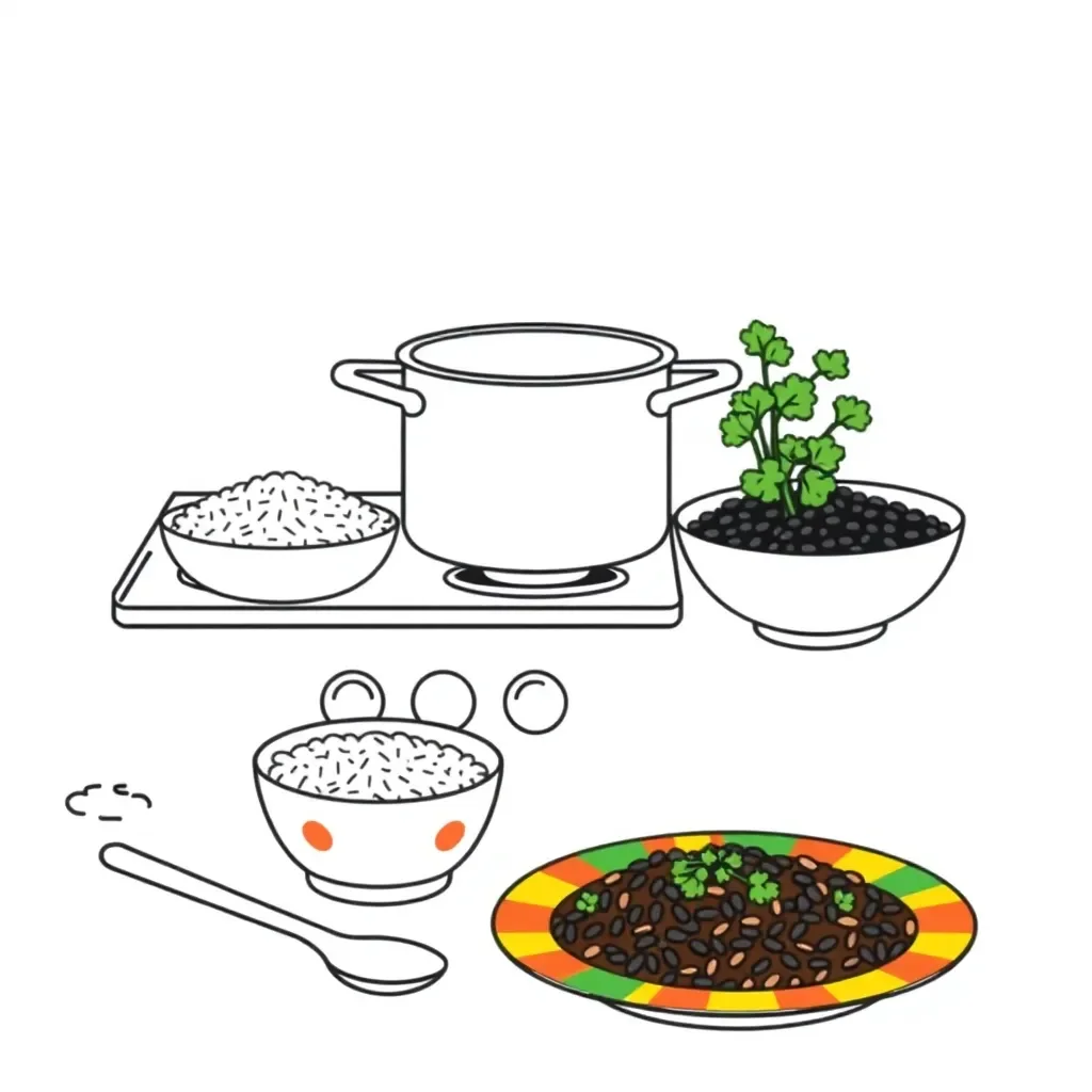 Gallo Pinto dish illustration