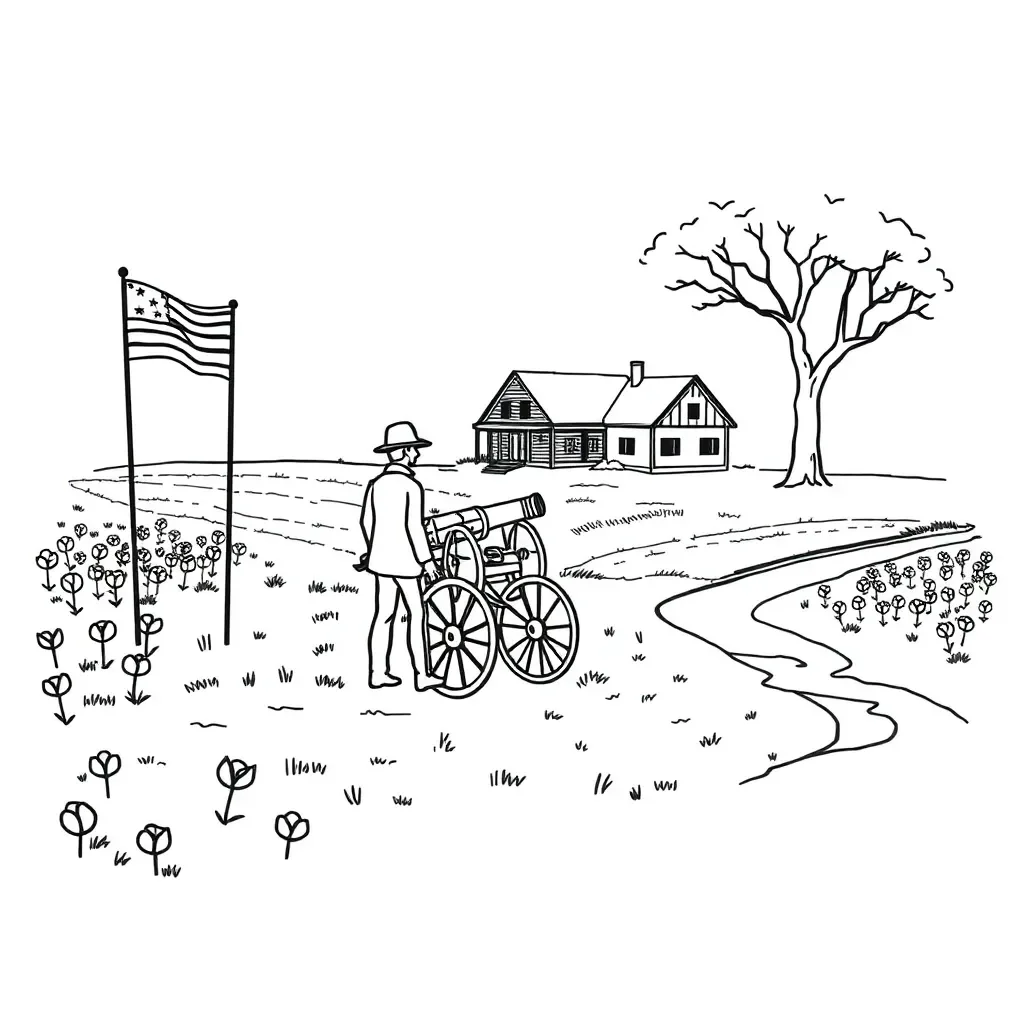 Civil War soldiers illustration