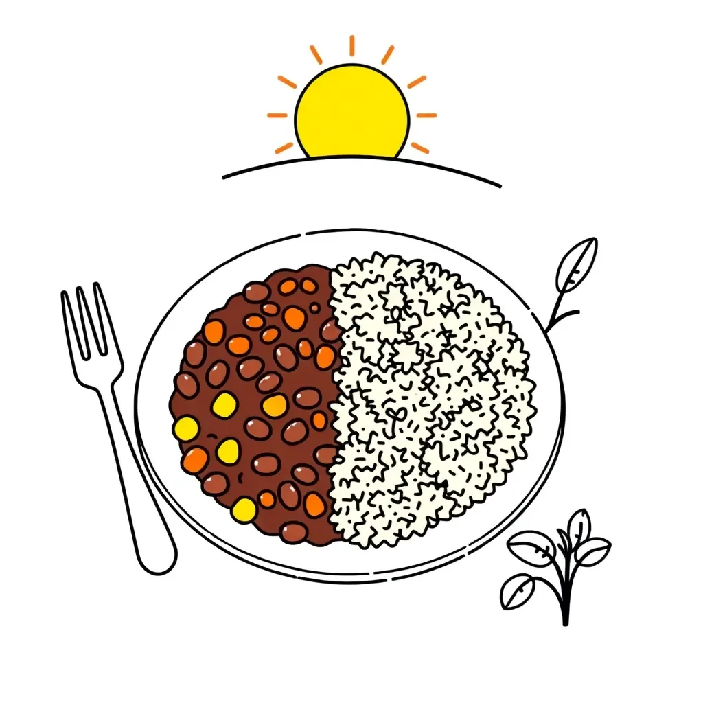 Gallo Pinto dish illustration
