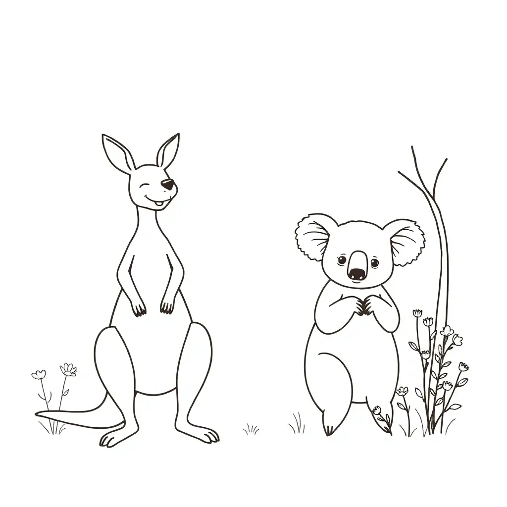 Auslan signing emotions illustration